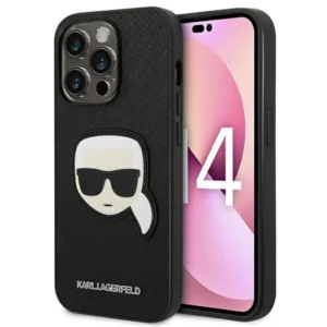 Karl Lagerfeld KLHCP14XSAPKHK iPhone 14 Pro Max 6,7" czarny/black hardcase Saffiano Karl's Head Patcheng