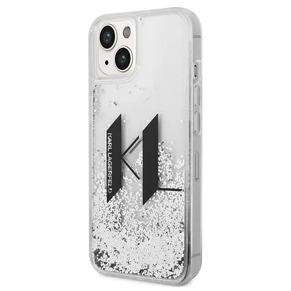 Karl Lagerfeld KLHCP14SLBKLCS iPhone 14 6,1" srebrny/silver hardcase Liquid Glitter Big KLeng