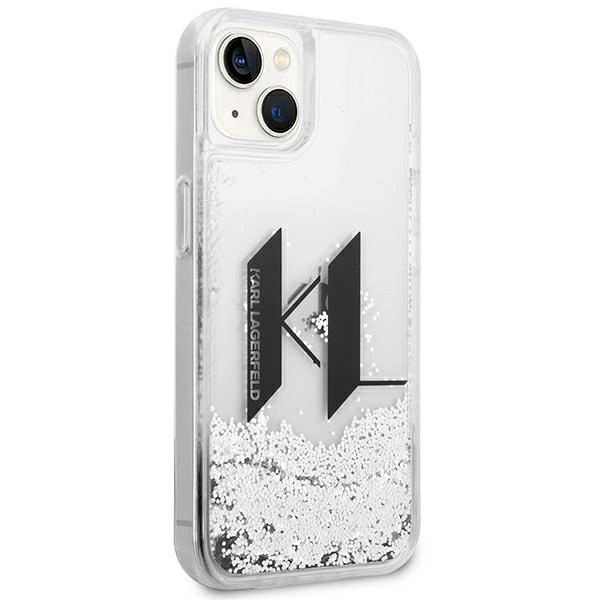 Karl Lagerfeld KLHCP14SLBKLCS iPhone 14 6,1" srebrny/silver hardcase Liquid Glitter Big KLeng