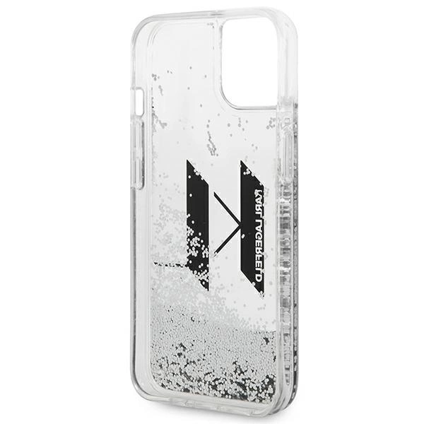 Karl Lagerfeld KLHCP14SLBKLCS iPhone 14 6,1" srebrny/silver hardcase Liquid Glitter Big KLeng