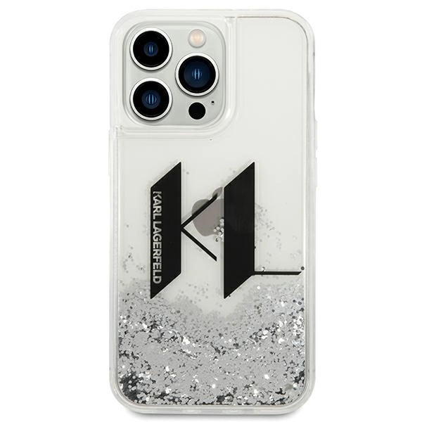 Karl Lagerfeld KLHCP14XLBKLCS iPhone 14 Pro Max 6,7" srebrny/silver hardcase Liquid Glitter Big KLeng