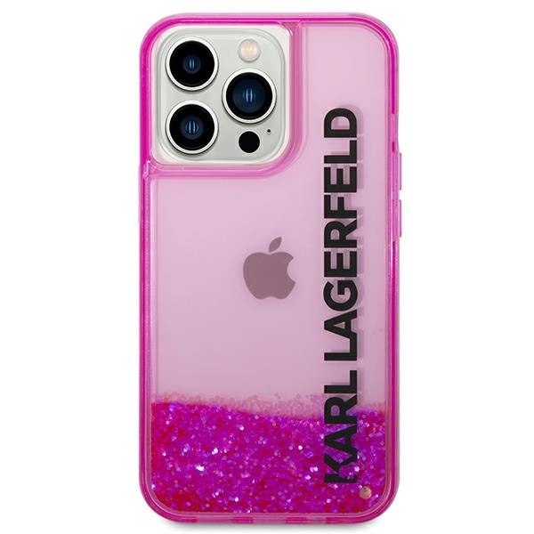 120839_3 Karl Lagerfeld KLHCP14LLCKVF iPhone 14 Pro 6,1" różowy/pink hardcase Liquid Glitter Elongeng