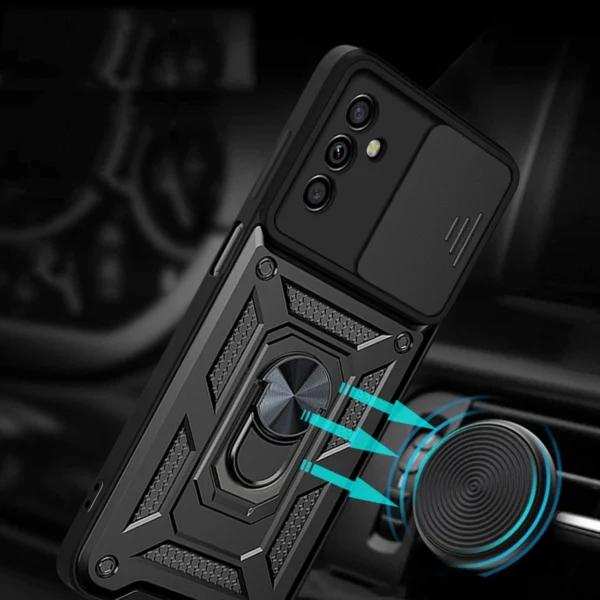 Hybrid Armor Camshield case for Samsung Galaxy A13 5G armored case with camera cover blueeng