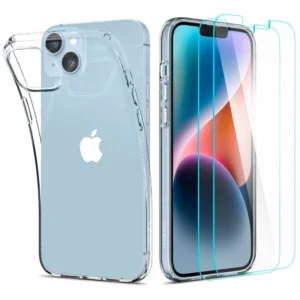 Spigen Crystal Case and Tempered Glass Set for iPhone 14 Plus - Cleareng