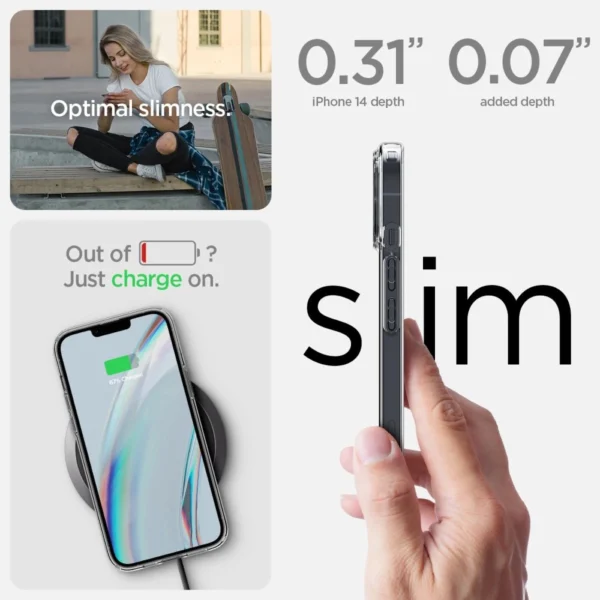 Spigen Crystal Case and Tempered Glass Set for iPhone 14 Plus - Cleareng