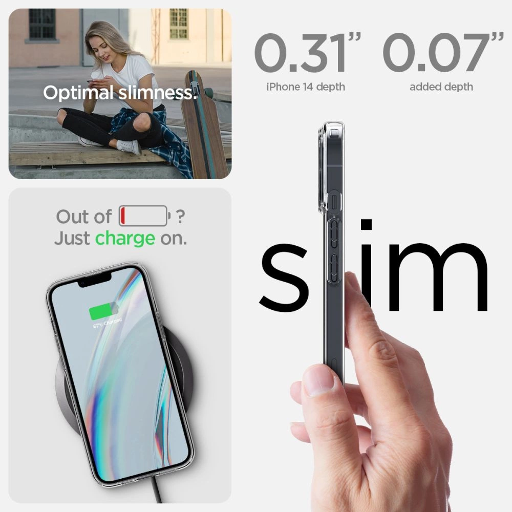 Spigen Crystal Case and Tempered Glass Set for iPhone 14 Plus - Cleareng