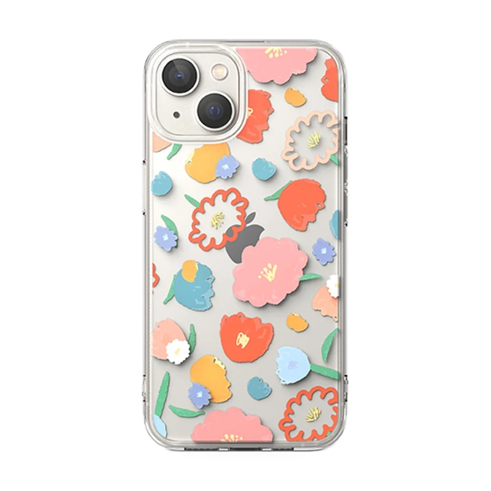 Ringke Fusion Design Armored Sleeve Cover with Gel Frame for iPhone 14 Plus transparent (Floral) (FD637E31)eng