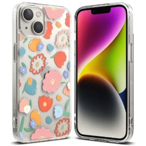 Ringke Fusion Design Armored Sleeve Cover with Gel Frame for iPhone 14 Plus transparent (Floral) (FD637E31)eng