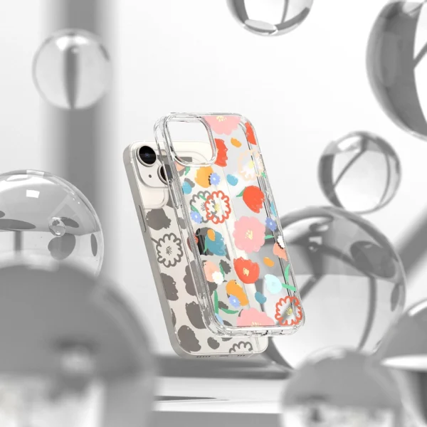 Ringke Fusion Design Armored Sleeve Cover with Gel Frame for iPhone 14 Plus transparent (Floral) (FD637E31)eng