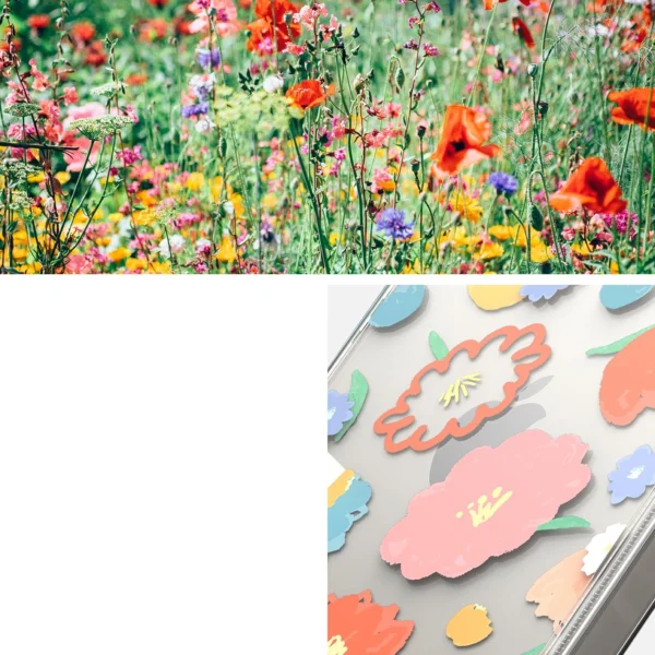 Ringke Fusion Design Armored Sleeve Cover with Gel Frame for iPhone 14 Plus transparent (Floral) (FD637E31)eng