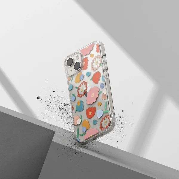 Ringke Fusion Design Armored Sleeve Cover with Gel Frame for iPhone 14 Plus transparent (Floral) (FD637E31)eng