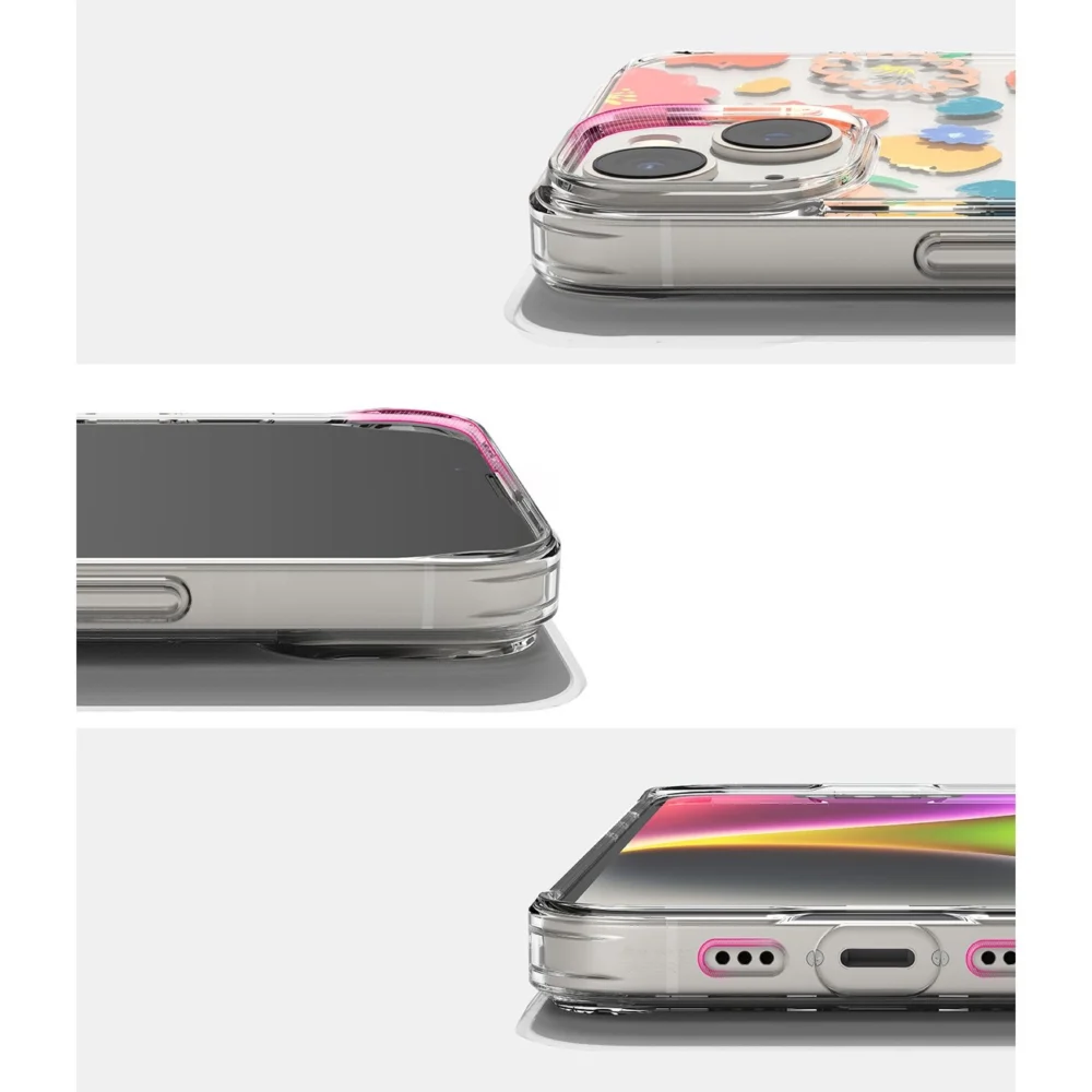 Ringke Fusion Design Armored Sleeve Cover with Gel Frame for iPhone 14 Plus transparent (Floral) (FD637E31)eng