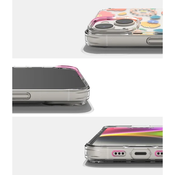 Ringke Fusion Design Armored Sleeve Cover with Gel Frame for iPhone 14 Plus transparent (Floral) (FD637E31)eng