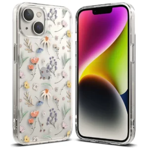 Ringke Fusion Design Armored Case Cover with Gel Frame for iPhone 14 Plus transparent (Dry flowers) (FD637E30)eng