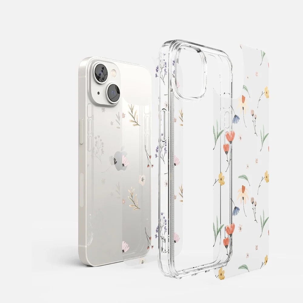 Ringke Fusion Design Armored Case Cover with Gel Frame for iPhone 14 Plus transparent (Dry flowers) (FD637E30)eng