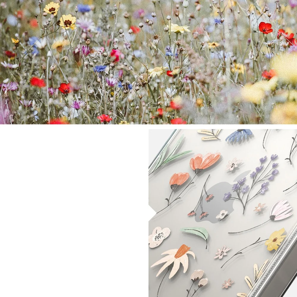 Ringke Fusion Design Armored Case Cover with Gel Frame for iPhone 14 Plus transparent (Dry flowers) (FD637E30)eng