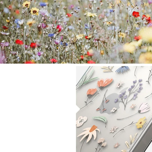 Ringke Fusion Design Armored Case Cover with Gel Frame for iPhone 14 Plus transparent (Dry flowers) (FD637E30)eng