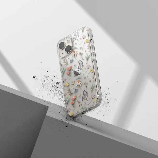 Ringke Fusion Design Armored Case Cover with Gel Frame for iPhone 14 Plus transparent (Dry flowers) (FD637E30)eng