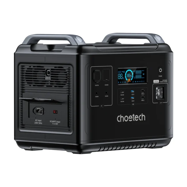 Choetech portable power station LiFePO4 1997Wh 2000W power bank black (BS006 Super Mini)eng