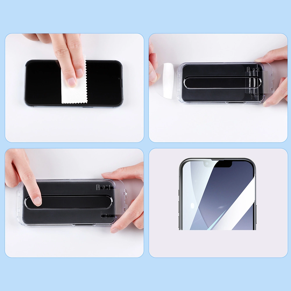 Joyroom Easy Fit Full Screen tempered glass with mounting rack for iPhone 14 Plus (6.7 ") (JR-DH11)eng