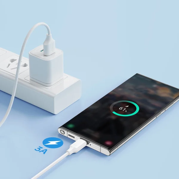 Joyroom Long-Lasting Series A9 USB-A / USB-C 3A cable 1m - whiteeng