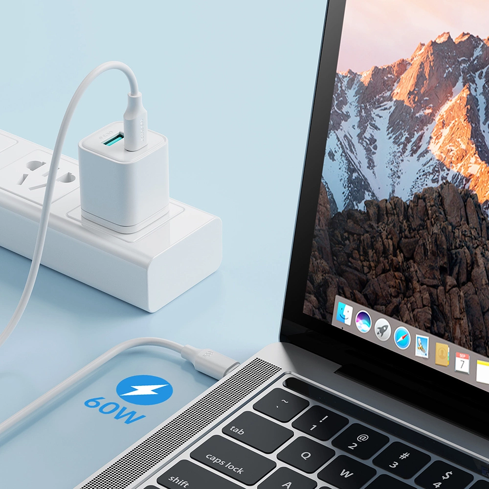 Joyroom Long-Lasting Series A9 USB-C / USB-C PD QC cable 60W 3A 1m - whiteeng