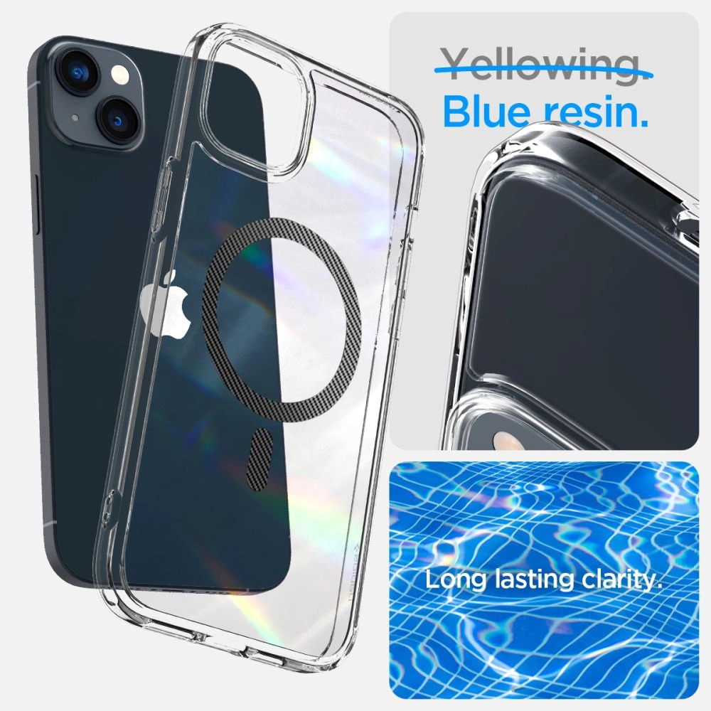 Spigen Ultra Hybrid Mag Case with MagSafe for iPhone 14 Plus - Clear Grayeng