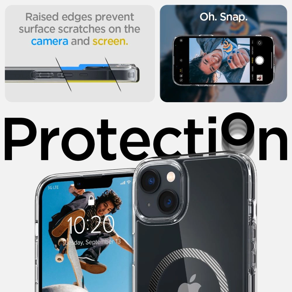 Spigen Ultra Hybrid Mag Case with MagSafe for iPhone 14 Plus - Clear Grayeng