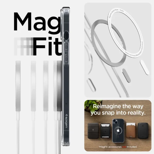 Spigen Ultra Hybrid Mag Case with MagSafe for iPhone 14 Plus - Clear Grayeng
