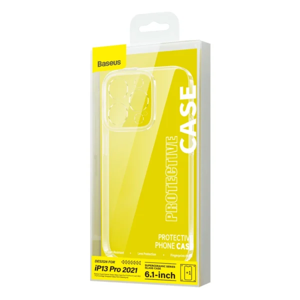 Baseus SuperCeramic Series Glass Case Glass Case for iPhone 13 Pro 6.1" 2021 + Cleaning Kiteng
