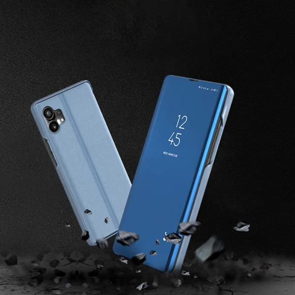 Clear View Case case for Nothing Phone 1 flip case blackeng