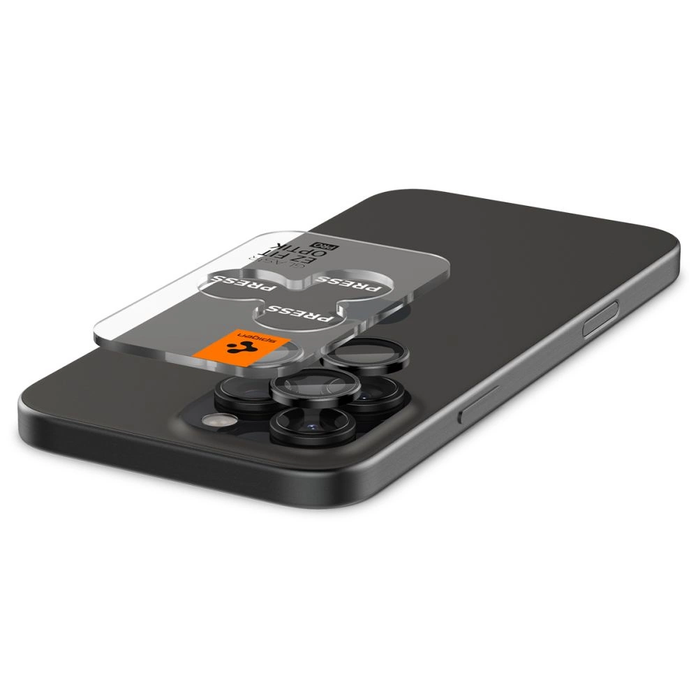 Spigen Glas.tR EZ Fit Optik Camera Protector for iPhone 14 Pro / Pro Max / 15 Pro / Pro Max / 16 Pro / Pro Max - Black 2 pcs.eng