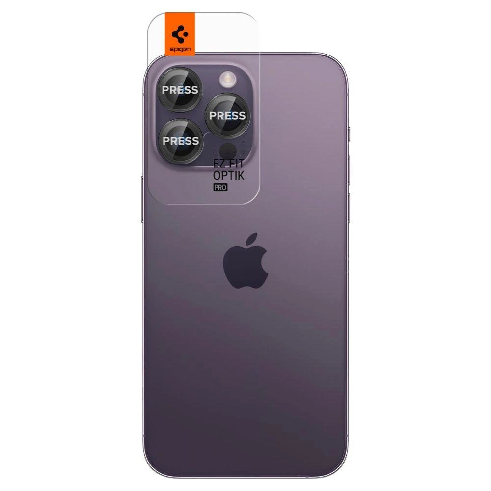 Spigen Glas.tR EZ Fit Optik Camera Protector for iPhone 14 Pro / Pro Max / 15 Pro / Pro Max / 16 Pro / Pro Max - Black 2 pcs.eng