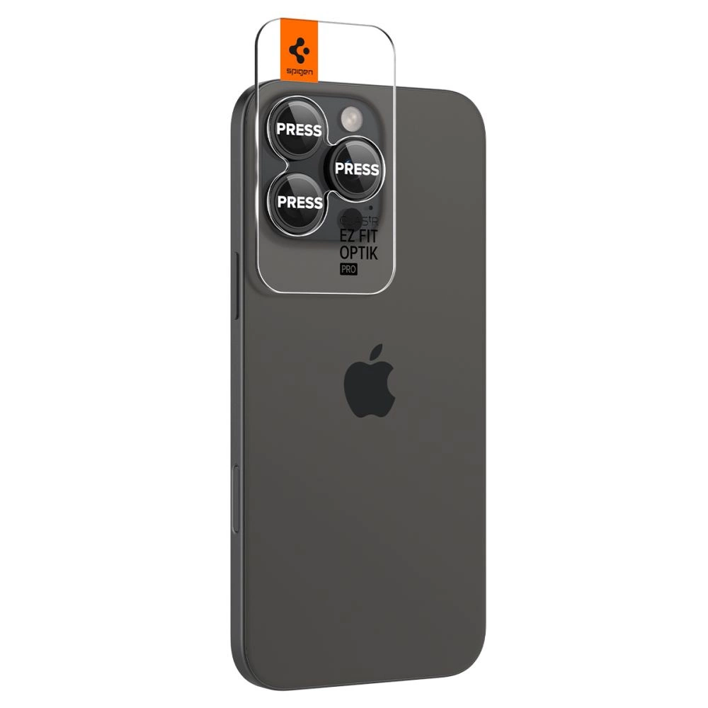 Spigen Glas.tR EZ Fit Optik Camera Protector for iPhone 14 Pro / Pro Max / 15 Pro / Pro Max / 16 Pro / Pro Max - Black 2 pcs.eng