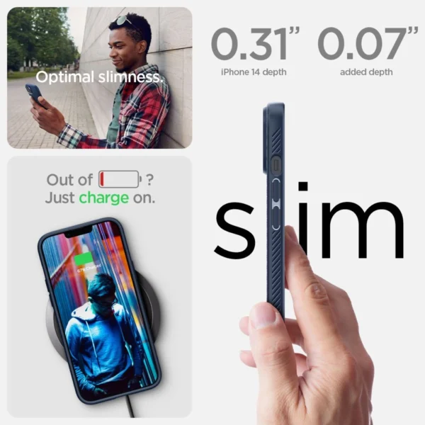 Spigen Liquid Air Case for iPhone 14 Plus - Blueeng