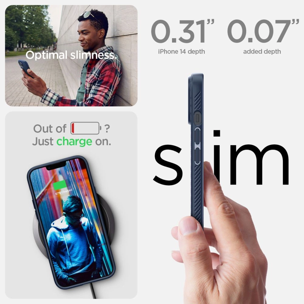 Spigen Liquid Air Case for iPhone 14 Plus - Blueeng