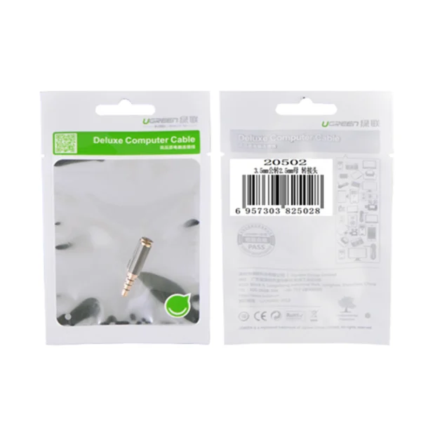 Ugreen audio adapter jack 3.5mm male to jack 2.5mm female black (20502)eng