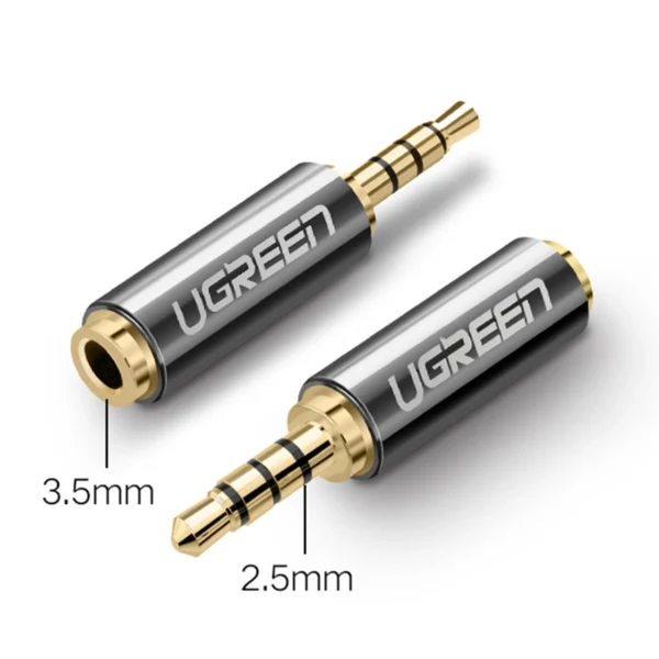 Ugreen audio adapter jack 2.5mm male to jack 3.5mm female black (20501)eng