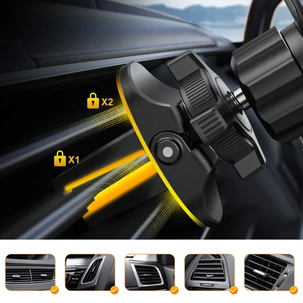 Joyroom magnetic car phone holder for air vent gray (JR-ZS311)eng