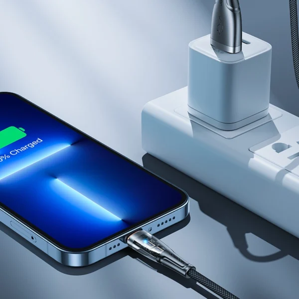 Joyroom Star-Cloud Series A3 USB-A / Lightning Cable 2.4A 1.2m with Smart Switch - Blackeng