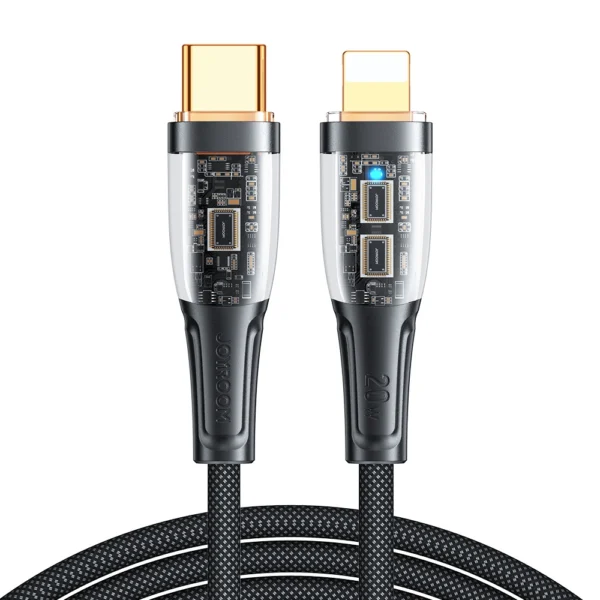 Joyroom Star-Cloud Series A3 USB-C / Lightning Cable 20W 1.2m with Smart Switch - Blackeng