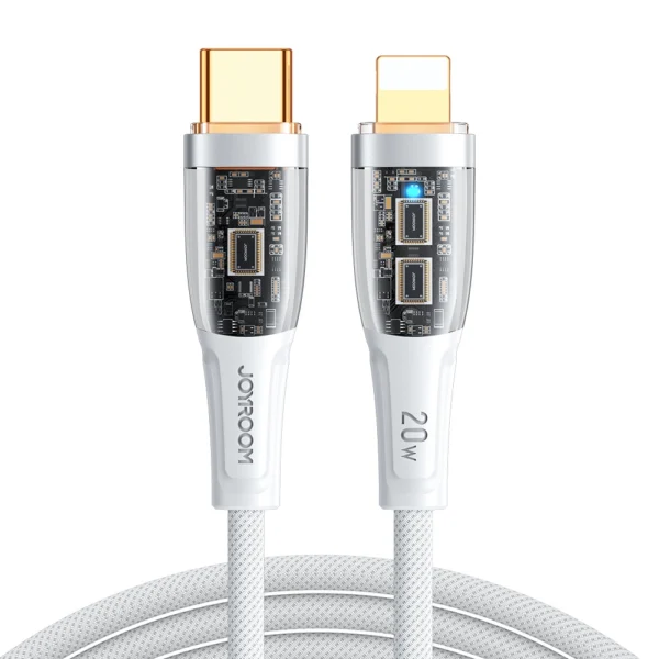 Joyroom Star-Cloud Series A3 USB-C / Lightning Cable 20W 1.2m with Smart Switch - Whiteeng