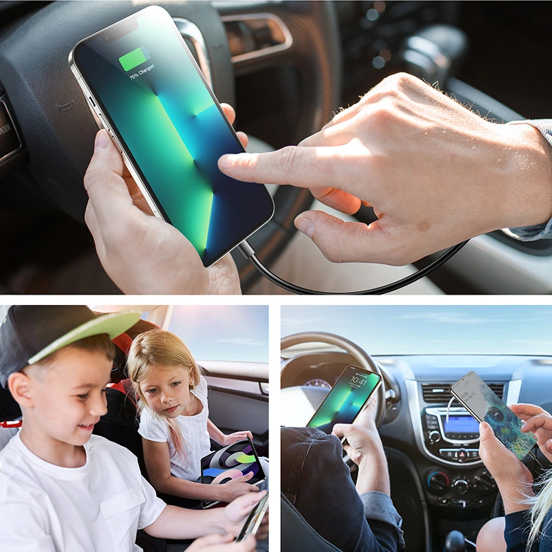 Joyroom fast car charger with extension cable 45W 5xUSB-A black (JR-CL03 Pro)eng
