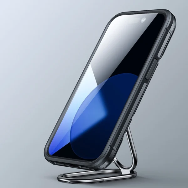 Joyroom Dual Hinge case for iPhone 14 Plus armored case with a stand and a ring holder blackeng