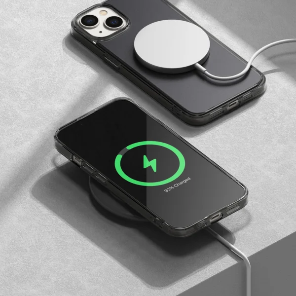 Ringke Fusion Matte case iPhone 14 Plus cover with a gel frame grayeng