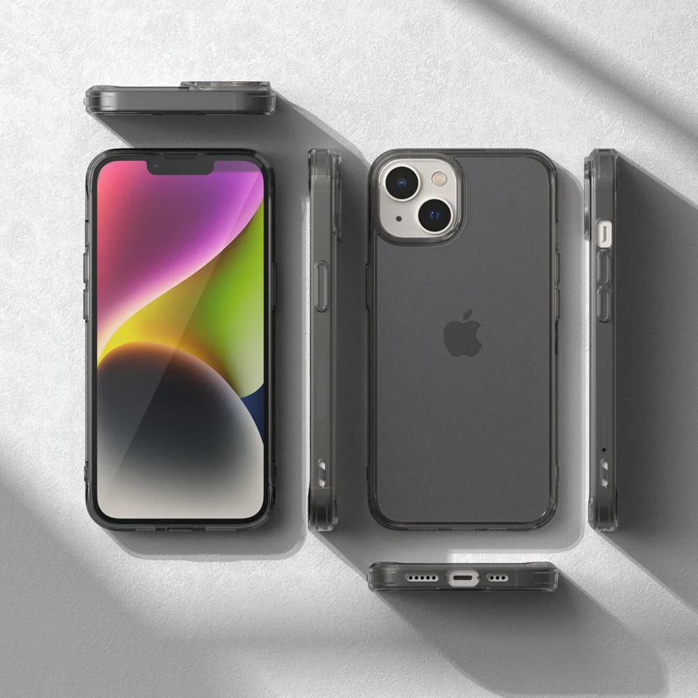 Ringke Fusion Matte case iPhone 14 Plus cover with a gel frame grayeng