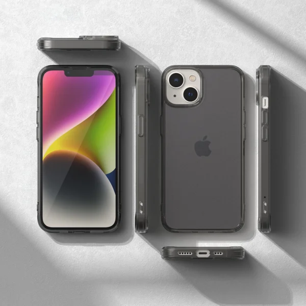 Ringke Fusion Matte case iPhone 14 Plus cover with a gel frame grayeng