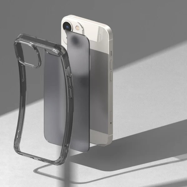 Ringke Fusion Matte case iPhone 14 Plus cover with a gel frame grayeng