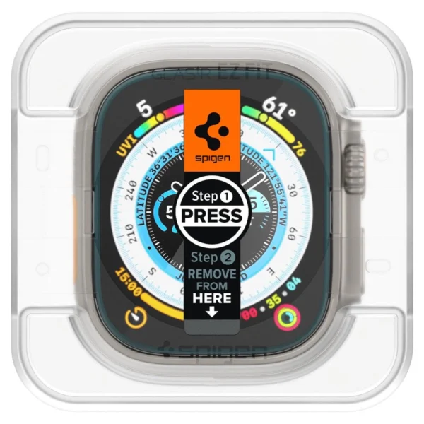 Spigen Glas.tR EZ Fit tempered glass for Apple Watch Ultra / Ultra 2 (49 mm) - 2 pcs.eng