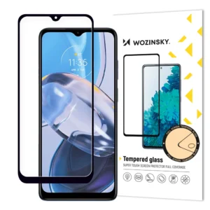 Wozinsky Full Glue tempered glass Motorola Moto E22i / E22 full screen with frame black (case friendly)eng